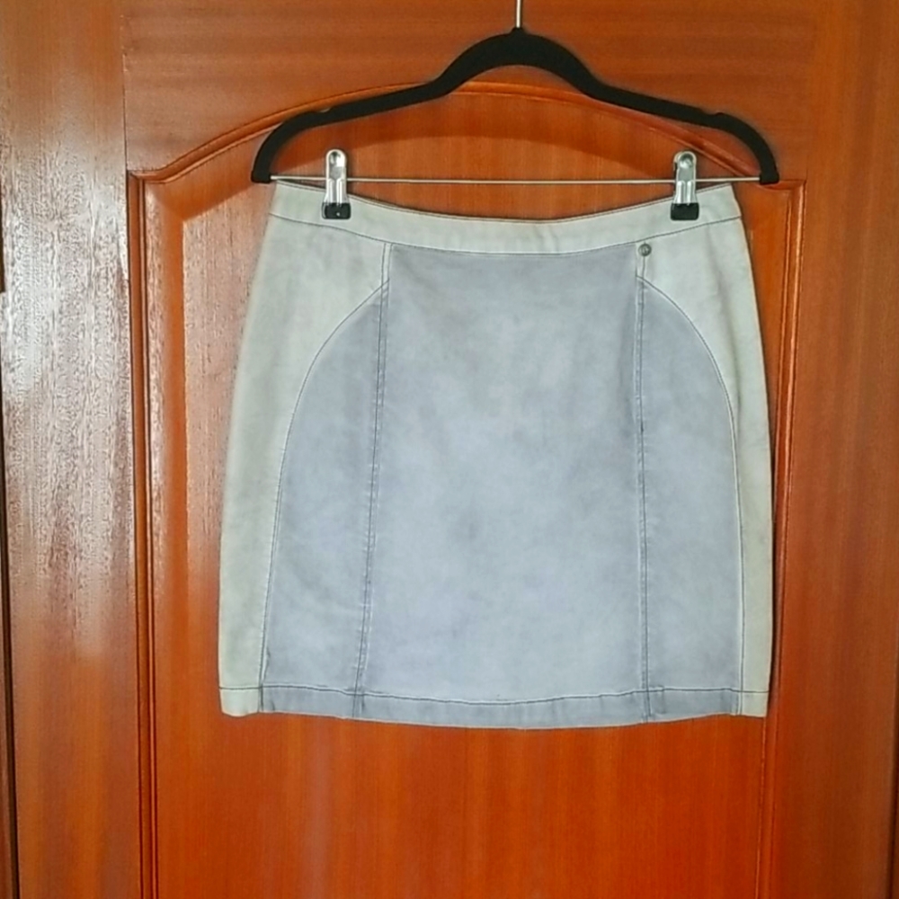Garcia Jean Mini Skirt with leather inserts-size S